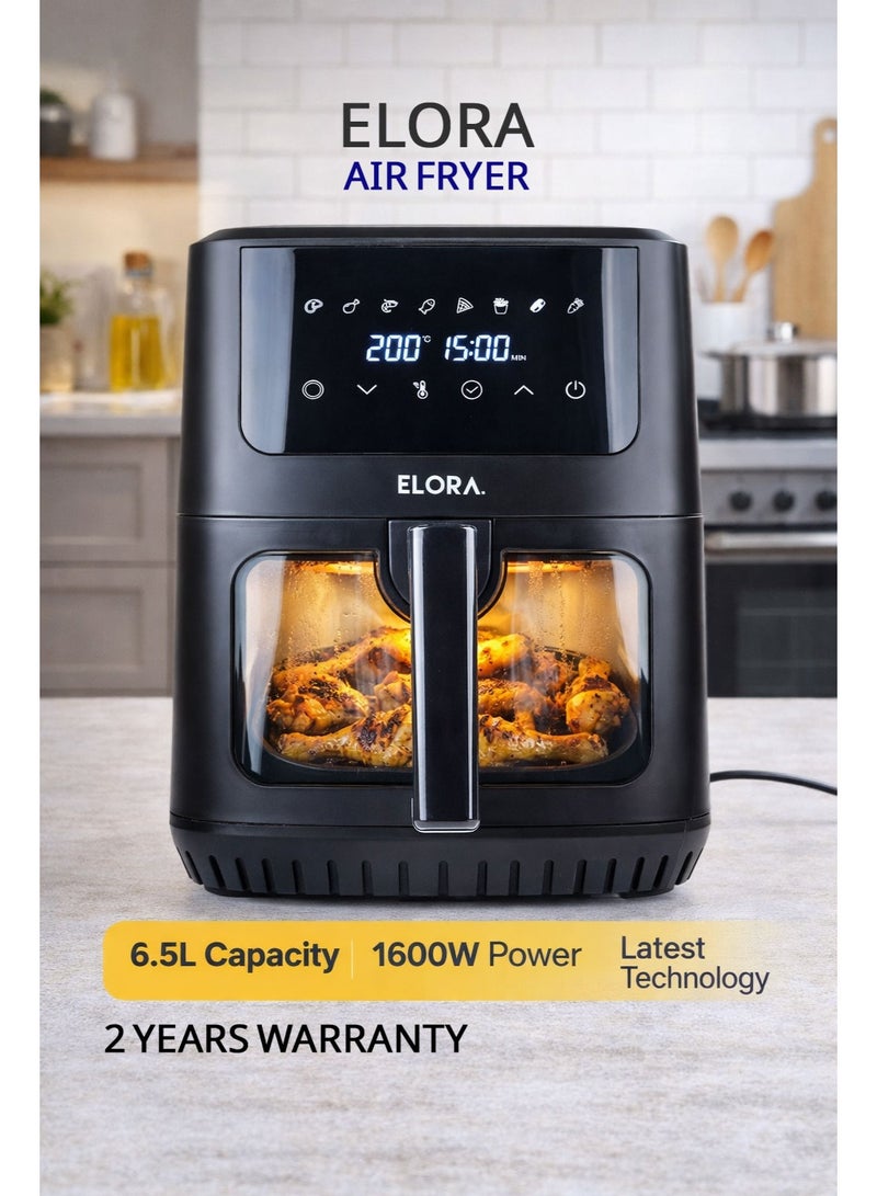 Elora Electric Digital Air Fryer 6.5L | ELAF-8104 | 1600W | Oil-Free Cooking | Digital Display - Image 1